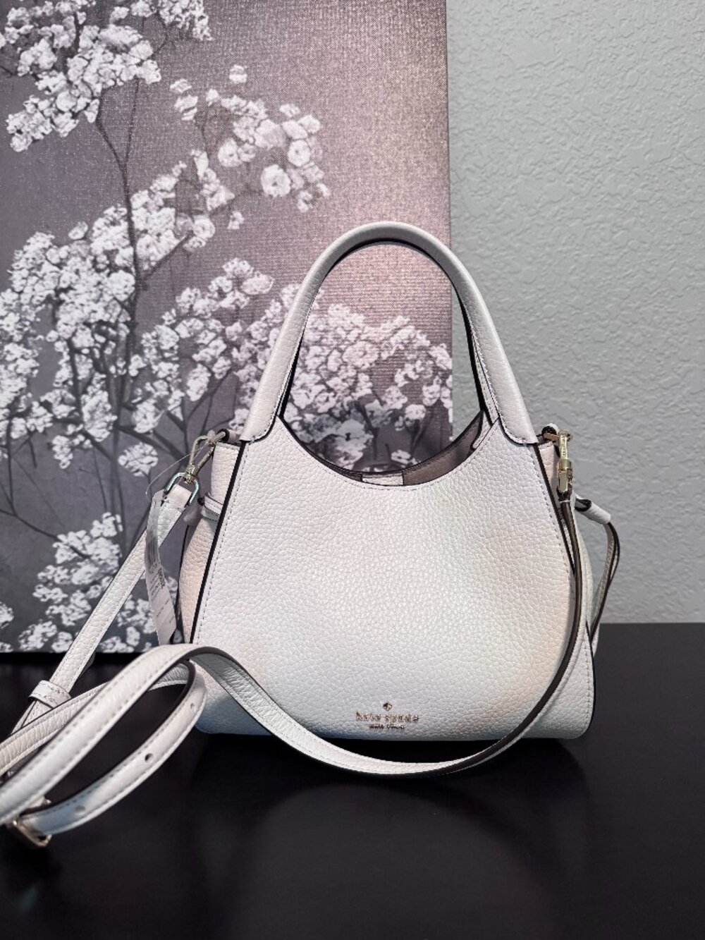 Kate Spade Stash Small Mini Carryall Purse Crossbody Bag - Light Cream KN634
